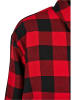 Urban Classics Urban Classics Damen Ladies Oversized Check Flannel Shirt Dress in black/red