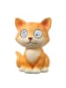 MARELIDA LED Solar Katze mit blizelnden rollenden Augen Tierfigur H: 22,5cm