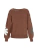 Swirly Women Sweater in Coffee
