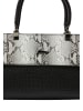 faina Women Handbag in Black White