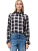 Zero  Bluse mit Rüschen in Dark BlueBeige