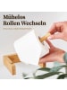 HENNEZ Toilettenpapier-Halter Wand Maria Bambus Braun