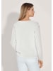 MADELEINE Oversize-Pullover mit aufwändiger Dekoration in wollweiß