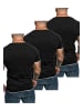 Amaci&Sons 3er-Pack T-Shirts 3. LAKEWOOD in (3x Schwarz/Weiß)