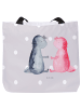 Mr. & Mrs. Panda Tote Bag Damen Axolotl Liebe ohne Spruch in Grau Pastell