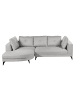 Beliani Ecksofa MARUM in Grau/Schwarz - (W) 262 x (H) 88 x (L) 151 cm