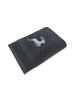 Framsohn 2er Set: Walkfrottier Duschtuch "HIRSCH" in Anthrazit - (L) 140 x (B) 67 cm