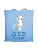 Mr. & Mrs. Panda Stoffbeutel Panda Bauchtanz mit Spruch in Sky Blue