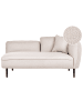 Beliani Chaiselongue CHEVANNES in Beige/Schwarz - (W) 138 x (H) 74 x (L) 77 cm