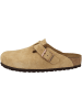 Birkenstock Clogs Boston Veloursleder normal in hellbraun