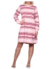 NORMANN Frottee Nachthemd Bündchen Streifen - 82081 in rosa