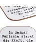 Mr. & Mrs. Panda Tischuntersetzer Spruch Die Freude an der Kreat... in Weiß