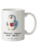 Mr. & Mrs. Panda XL Tasse Pinguin Bester Enkel der Welt mit Spruch in Weiß
