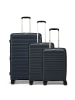 D&N Travel Line 4700 4 Rollen Kofferset 3-teilig mit Dehnfalte in navy
