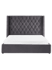 Beliani Doppelbett LUBBON in Grau/Silber - (W) 190 x (H) 144 x (L) 217 cm