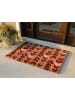 Beliani Fußmatte TIMOLAN in Naturfarben/Rot/Rosa - (W) 60 x (L) 40 cm