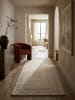 KADIMA DESIGN Wollteppich Kurzflor WENSUM Geometrisch Abstrakt Handgetuftet in Beige