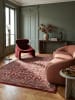KADIMA DESIGN GLAZERT Vintage Medaillon Kurzflor 120x170 Rot Wohnzimmer in Rot