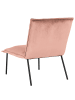 home24 home24 Sessel mit Samt-Bezug & lackierten Stahlfüßen in Mauve in Mauve