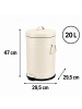 relaxdays Mülleimer in Beige - 20 Liter