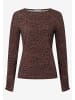 More & More Langarmshirt in braun schwarz
