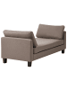 Beliani Chaiselongue ARCHIANE  in Beige/Schwarz - (W) 170 x (H) 60 x (L) 85 cm