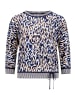Betty Barclay Strickpullover mit Tunnelzug in Dark Blue/Beige