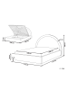Beliani Doppelbett MOUZON in Beige/Grau - (W) 176 x (H) 108 x (L) 219 cm