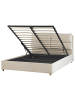 Beliani Doppelbett BATILLY in Beige - (W) 154 x (H) 105 x (L) 224 cm