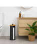 relaxdays Toilettenpapier Aufbewahrung in Schwarz/ Natur - (H)49 x Ø 14,5 cm