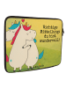 Mr. & Mrs. Panda Notebook Tasche Einhorn Mitteilung Design mit S... in Weiß
