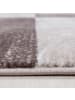 KADIMA DESIGN Teppich Kurzflor Waschbar Abstrakt-Karo DRAU Strapazierfähig in Braun