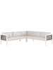 Beliani 2-tlg Lounge Set BORELLO in Weiß/Braun/Beige