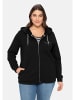 sheego Sweatjacke in schwarz