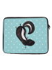 Mr. & Mrs. Panda Laptop Tasche Stinktier Handstand ohne Spruch in Türkis Pastell