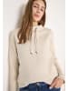 Cecil Sweatshirt mit gestricktem Schalhalsausschnitt in Pearl Beige