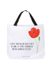 Mr. & Mrs. Panda Damen Schultertasche Blume Mohnblume mit Spruch in Weiß
