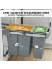 HOMCOM Einbaumülleimer-52L x 26B x 40,8H cm-Grau