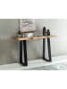 KADIMA DESIGN Konsolentisch | Akazie, 120cm, Massivholz, 2 Metallbeine