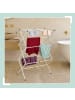 relaxdays Wäscheständer in Weiß - (B)73 x (H)105 x (T)37 cm