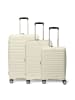 D&N Travel Line 4700 4 Rollen Kofferset 3-teilig mit Dehnfalte cream white