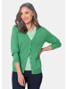 GOLDNER Uni Merino-Cardigan Langarm in grün