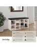 tectake Schuhregal mit Sitzpolster 103,5x48x30cm