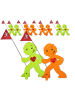 StreetBuddy StreetBuddy Warnfigur für Kindersicherheit in Grün und Orange, 10-er Pack