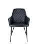 ebuy24 Esszimmerstuhl Hasse Schwarz 2er Set