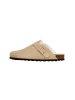 Divine Factory Lederpantoletten „Joana“ Beige