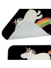 Mr. & Mrs. Panda Duschvorleger Einhorn Regenbogen ohne Spruch in Schwarz
