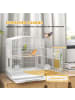 Pawhut Vogelkäfig Weiß 46,5L x 36B x 59H cm
