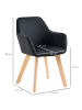 HOMCOM Esszimmerstuhl in Schwarz 54L x 57B x 80H cm