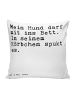Mr. & Mrs. Panda Sofa Kissen Mein Hund darf mit... mit Spruch in Weiß